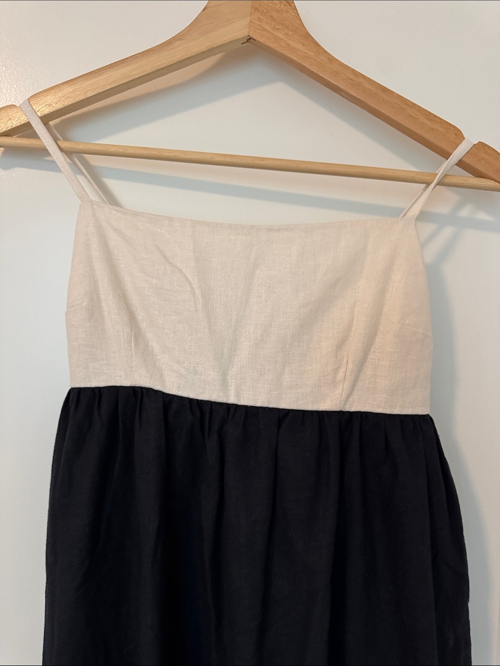 Abercrombie & Fitch A&F Linen Cotton Color Block Strap Midi Dress XSP - Picture 7 of 7